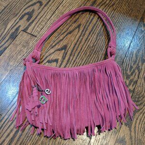 American Eagle Suede Fringe Purse